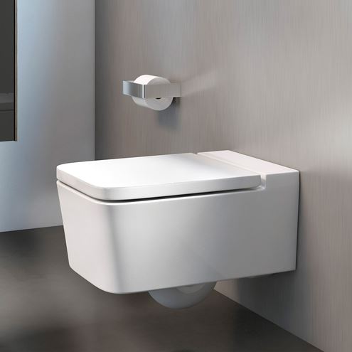 ROCA INSPIRA SQUARE WC sedátko, SoftClose, bílá A80153200B Obrázek - fotka
