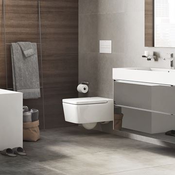 ROCA INSPIRA SQUARE WC sedátko, SoftClose, bílá A80153200B Obrázek - fotka