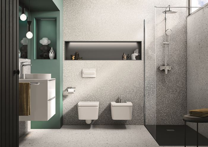 ROCA INSPIRA SQUARE WC sedátko, SoftClose, bílá A80153200B Obrázek - fotka