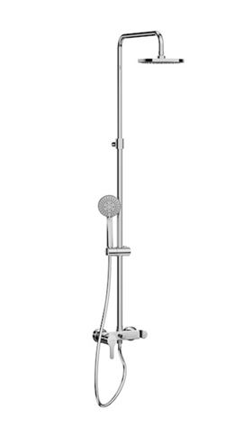 JIKA MIO-N sprchový set s baterií, horní sprcha, ruční sprcha se 4 proudy, teleskopická tyč, hadice, chrom H3311V70045711 Obrázek - Hlavní obrázek