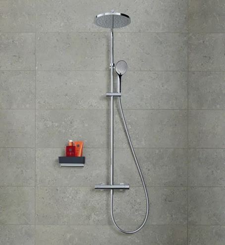 DURAVIT B.2 sprchový set s termostatickou baterií, horní sprcha, ruční sprcha, tyč, hadice, chrom B24280008010 Obrázek - fotka