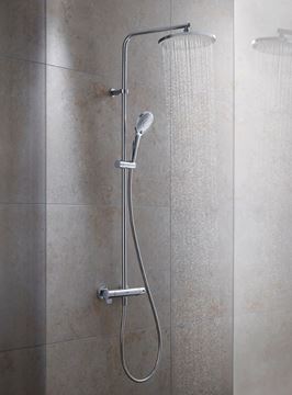 DURAVIT C.1 sprchový set s termostatickou baterií, horní sprcha, ruční sprcha, tyč, hadice, chrom C14280008010 Obrázek - fotka