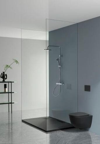 LAUFEN CITYPRO prchový set s termostatickou baterií, horní sprcha, ruční sprcha se, tyč, hadice, chrom HF500957100600 Obrázek - fotka