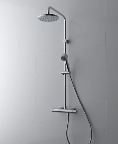 LAUFEN CITYPRO prchový set s termostatickou baterií, horní sprcha, ruční sprcha se, tyč, hadice, chrom HF500957100600 Obrázek - fotka