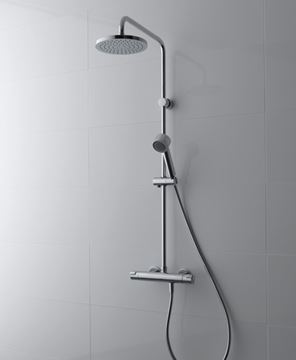 LAUFEN CITYPRO prchový set s termostatickou baterií, horní sprcha, ruční sprcha se, tyč, hadice, chrom HF500957100600 Obrázek - fotka