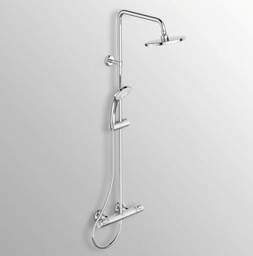 IDEAL STANDARD CERATHERM sprchový set s termostatickou baterií, horní sprcha, ruční sprcha se 3 proudy, tyč, hadice, chrom A7208AA Obrázek - fotka