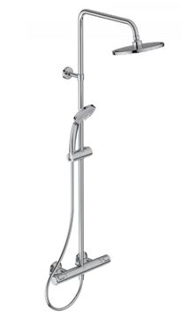 IDEAL STANDARD CERATHERM sprchový set s termostatickou baterií, horní sprcha, ruční sprcha se 3 proudy, tyč, hadice, chrom