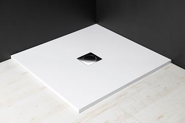 POLYSAN FLEXIA sprchová vanička 90x90 cm, litý mramor, bez nožiček 71546 Obrázek - fotka