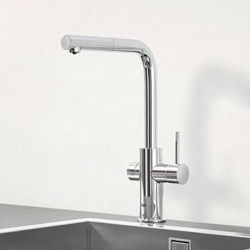GROHE BLUE PROFESSIONAL dřezové elektronická baterie, s vytahovací koncovkou, s filtračním a chladícím zařízením, Bluetooth, napájení ze sítě, chrom 31326002 Obrázek - fotka