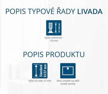 RONAL LIVADA W20AL sprchová vanička 90x140 cm, litý mramor, bez nožiček W20AL 090 140 04 Obrázek - fotka