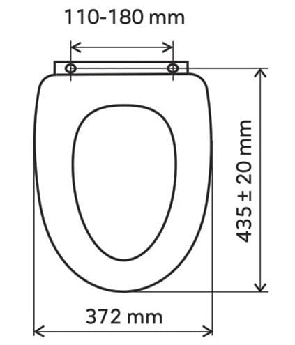 NOVASERVIS WC sedátko, dýhované dřevo, tmavý dub WC/DUB2 Technický nákres