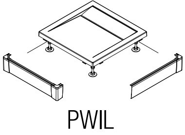 RONAL LIVADA PWIL L-panel 90x90 cm, 2 strany, bílá PWIL 090 090 04 Obrázek - Hlavní obrázek
