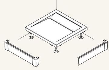 RONAL LIVADA PWIL L-panel 70x90 cm, 2 strany, bílá PWIL 070 090 04 Obrázek - fotka
