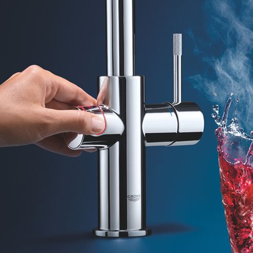 GROHE RED DUO dřezová elektronická baterie, s ohřevem, velikost M, GROHE ChildLock, napájení ze sítě, chrom 30083001 Obrázek - fotka