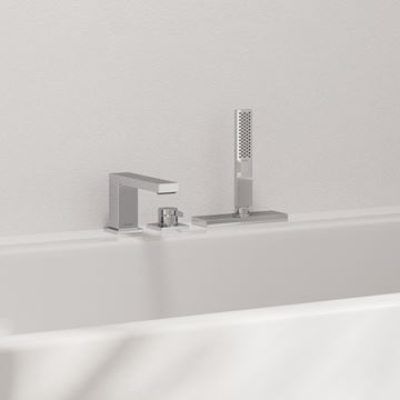 HANSGROHE TECTURIS E baterie na okraj vany, 3-otvorová, se sprchovou soupravou, chrom 73443000 Obrázek - fotka