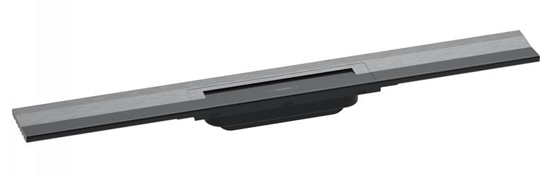 HANSGROHE 700 RAINDRAIN FLEX vrchní sada sprchového žlabu, zkracovatelný, pro instalaci ke stěně, kartáčovaný černý chrom 56050340 Obrázek - Hlavní obrázek