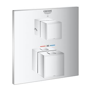 GROHE GROHTHERM CUBE sprchová podomítková termostatická baterie, pro 2 spotřebiče, chrom