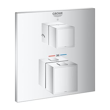 GROHE GROHTHERM CUBE sprchová podomítková termostatická baterie, pro 2 spotřebiče, chrom