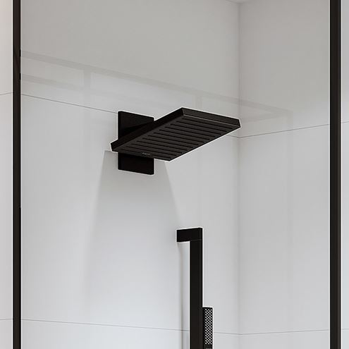 HANSGROHE PULSIFY E 260 2JET horní sprcha 260x260 mm, 2 proudy, s ramenem, EcoSmart, matná černá 24351670 Obrázek - fotka