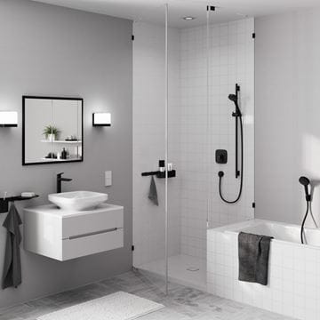 HANSGROHE LOGIS FINE 240 umyvadlová stojánková baterie, EcoSmart, matná černá 71258670 Obrázek - fotka