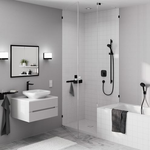 HANSGROHE LOGIS FINE 240 umyvadlová baterie, s odtokovou soupravou, matná černá 71257670 Obrázek - fotka