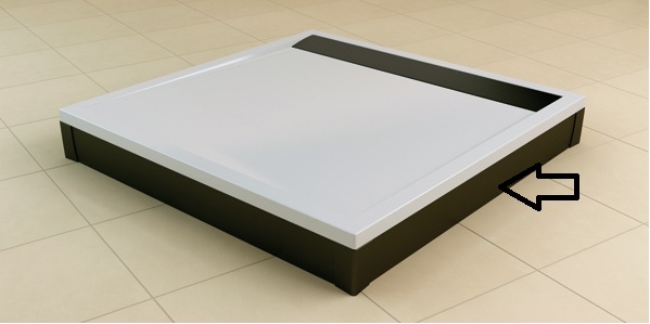 RONAL LIVADA PWIL L-panel 90x100 cm, 2 strany, matná černá PWIL 090 100 06 Obrázek - fotka