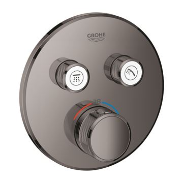 GROHE GROHTHERM SMARTCONTROL podomítková termostatická baterie, pro 2 spotřebiče, Water Saving, hard graphite