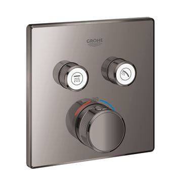 GROHE GROHTHERM SMARTCONTROL podomítková termostatická baterie, pro 2 spotřebiče, Water Saving, hard graphite