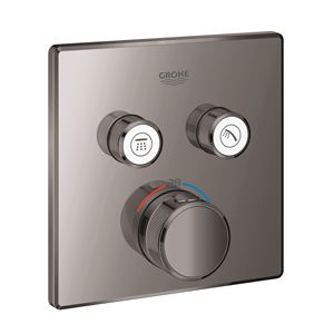 GROHE GROHTHERM SMARTCONTROL podomítková termostatická baterie, pro 2 spotřebiče, Water Saving, hard graphite