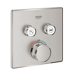 GROHE GROHTHERM SMARTCONTROL podomítková termostatická baterie, pro 2 spotřebiče, Water Saving, supersteel