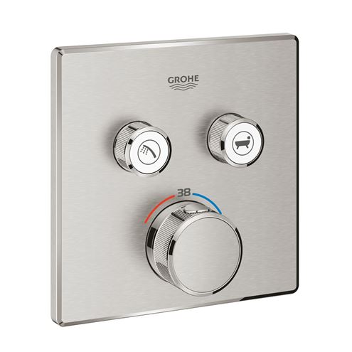 GROHE GROHTHERM SMARTCONTROL podomítková termostatická baterie, pro 2 spotřebiče, Water Saving, supersteel 29124DC0 Obrázek - Hlavní obrázek