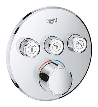 GROHE GROHTHERM SMARTCONTROL podomítková termostatická baterie, pro 3 spotřebiče, Water Saving, chrom