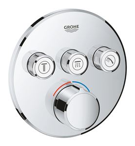 GROHE GROHTHERM SMARTCONTROL podomítková termostatická baterie, pro 3 spotřebiče, Water Saving, chrom
