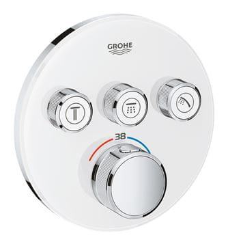 GROHE GROHTHERM SMARTCONTROL podomítková termostatická baterie, pro 3 spotřebiče, Water Saving, měsíčně bílá