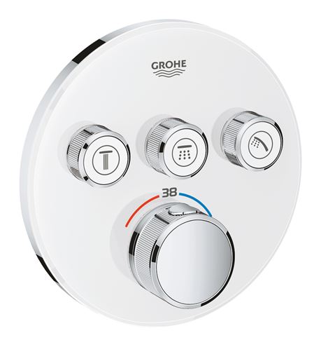 GROHE GROHTHERM SMARTCONTROL podomítková termostatická baterie, pro 3 spotřebiče, Water Saving, měsíčně bílá 29904LS0 Obrázek - Hlavní obrázek