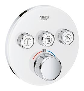 GROHE GROHTHERM SMARTCONTROL podomítková termostatická baterie, pro 3 spotřebiče, Water Saving, měsíčně bílá