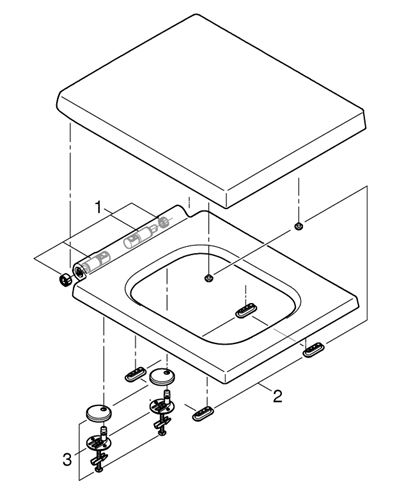 GROHE CUBE CERAMIC WC sedátko, SoftClose, alpská bílá 39488000 Obrázek - fotka
