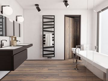 CONCEPT 200 ARTEANO designový radiátor 1876/550, středové připojení, matná černá 0557 COAR-180-055-0557 Obrázek - fotka