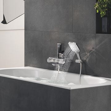GROHE RAINSHOWER SMARTACTIVE 130 CUBE sprchová souprava 3-dílná, ruční sprcha 130x130 mm, 3 proudy, hadice, držák, Water Saving, chrom 26588000 Obrázek - fotka