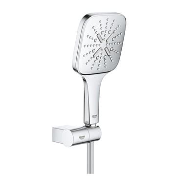 GROHE RAINSHOWER SMARTACTIVE 130 CUBE sprchová souprava 3-dílná, ruční sprcha 130x130 mm, 3 proudy, hadice, držák, Water Saving, chrom
