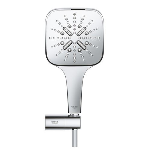 GROHE RAINSHOWER SMARTACTIVE 130 CUBE sprchová souprava 3-dílná, ruční sprcha 130x130 mm, 3 proudy, hadice, držák, Water Saving, chrom 26588000 Obrázek - fotka