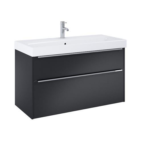 JIKA PURE skříňka s umyvadlem 100x41,8x54 cm, 2 zásuvky, matná černá H40B2364023532 Obrázek - Hlavní obrázek