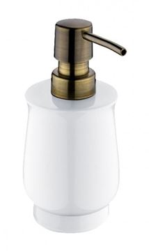 NIMCO LADA dávkovač tekutého mýdla 300 ml, keramika, staromosaz/bílá