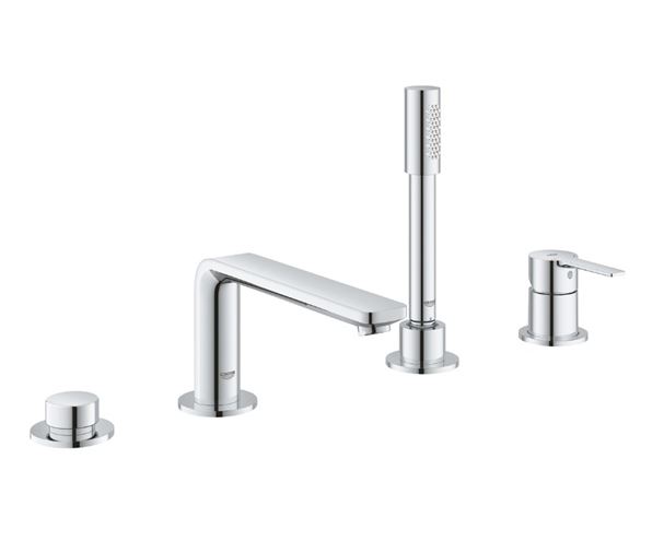 GROHE LINEARE baterie na okraj vany, 4-otvorová, s přepínačem, se sprchovou soupravou, chrom 19577001 Obrázek - Hlavní obrázek