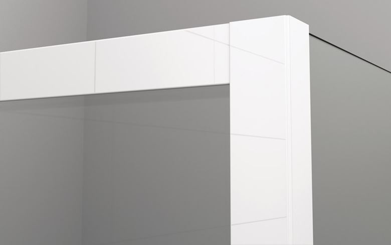 RONAL TOP-LINE TOPP sprchové dveře 90x190 cm, lítací, bílá/sklo Durlux TOPP 0900 04 22 Obrázek - fotka
