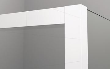 RONAL TOP-LINE TOPP sprchové dveře 90x190 cm, lítací, bílá/sklo Durlux TOPP 0900 04 22 Obrázek - fotka