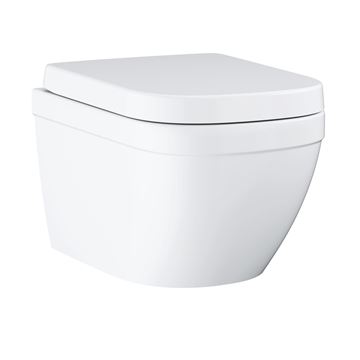 GROHE EURO CERAMIC závěsné WC se SoftClose sedátkem, Rimless, Triple Vortex splachování, alpská bílá