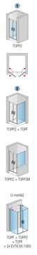 RONAL TOP-LINE TOPP2 sprchové dveře 100x190 cm, lítací, aluchrom/čiré sklo TOPP2 1000 50 07 Obrázek - fotka