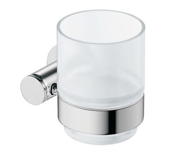 DURAVIT D-CODE nástěnný pohárek, sklo, chrom 0099201000 Obrázek - Hlavní obrázek