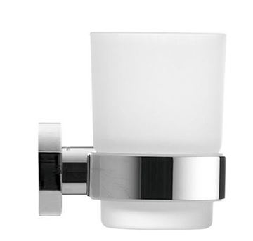 DURAVIT D-CODE nástěnný pohárek, sklo, chrom 0099201000 Obrázek - fotka